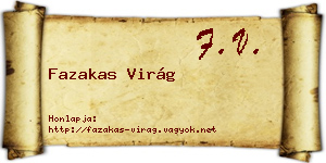 Fazakas Virág névjegykártya